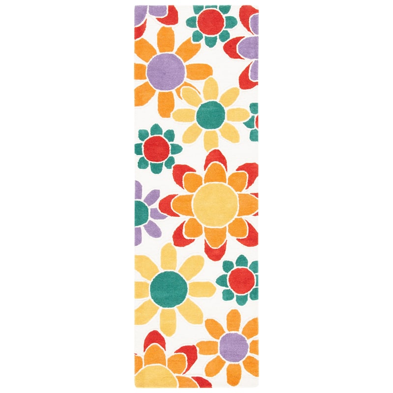 SAFAVIEH Handmade Kids Miens Floral Wool Rug