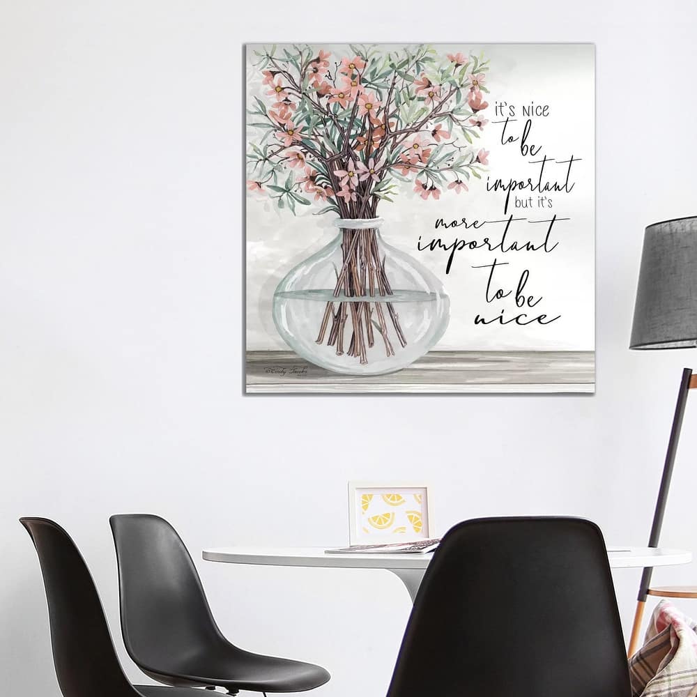 iCanvas "It's Important to be Nice" by Cindy Jacobs Canvas Print