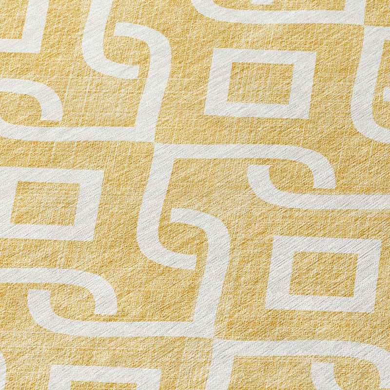 Machine Washable Indoor/ Outdoor Chantille Scroll Trellis Rug