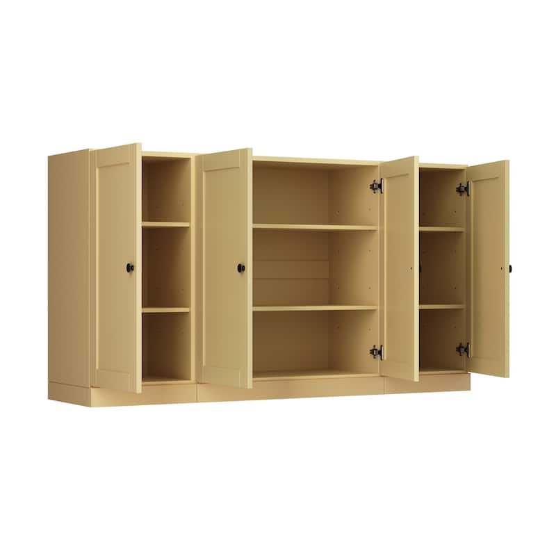 Palace Imports 100% Solid Wood 65" Sideboard with Shaker Doors and Adjustable Shelves