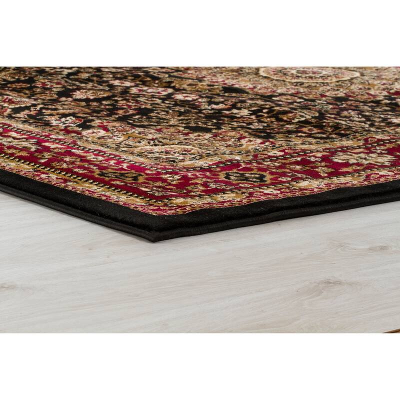 Persian Collection Black Traditional Area Rug