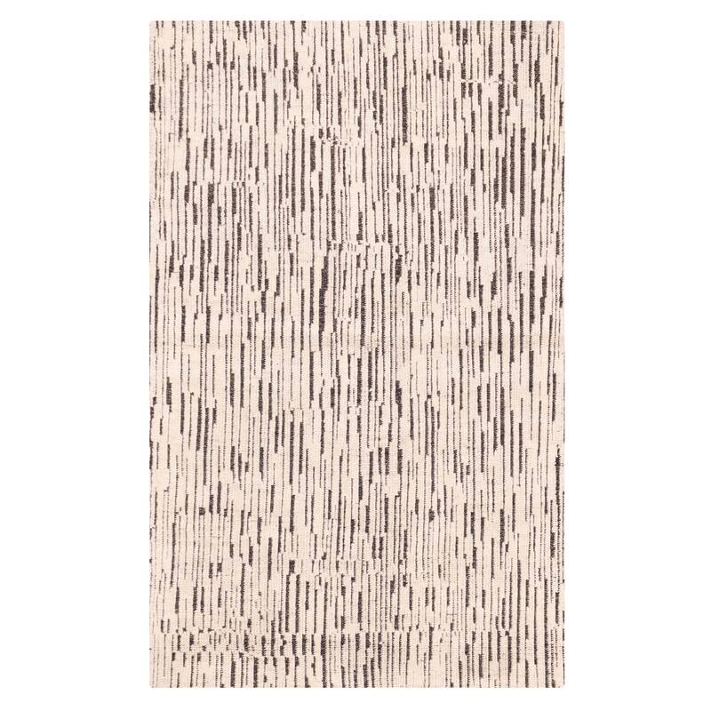 ECARPETGALLERY Hand-knotted Tangier Cream Wool Rug - 4'11 x 7'9