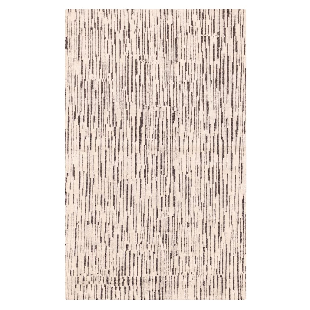 ECARPETGALLERY Hand-knotted Tangier Cream Wool Rug - 4'11 x 7'9