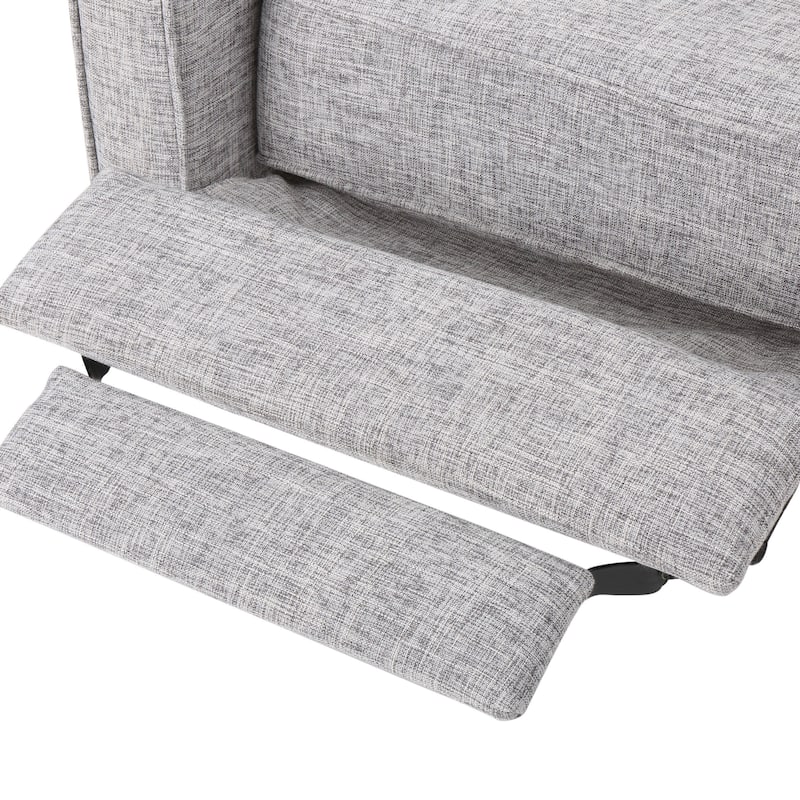 Mervynn Mid-Century Modern Button Tufted Fabric Recliner by Christopher Knight Home