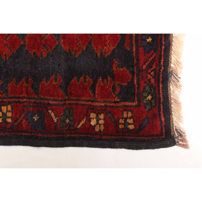 ECARPETGALLERY Hand-knotted Teimani Dark Navy Wool Rug - 2'10 x 4'0