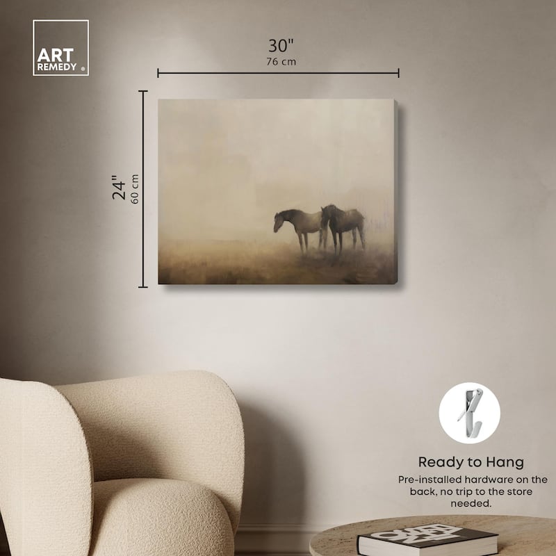 Equine Duo Canvas by Art Remedy, Gallery Wrapped
