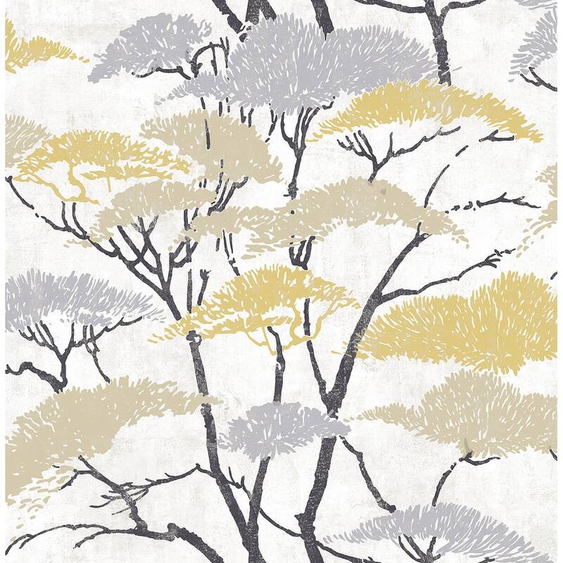 Seabrook Designs Koi Confucius Tree Unpasted Wallpaper