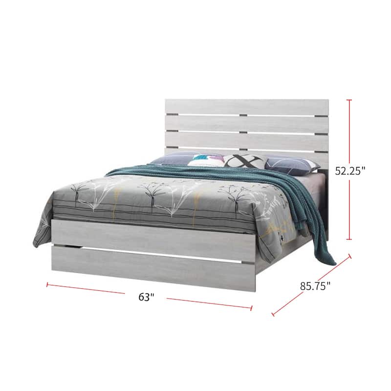 Wooden Queen Bedroom Set in Coastal White