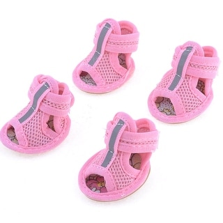 pink dog shoes