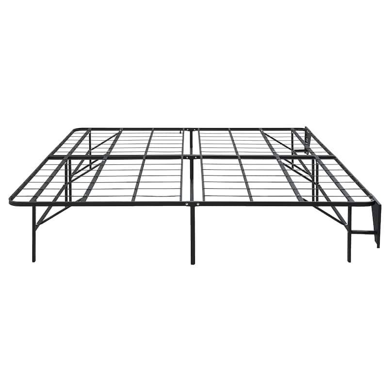 King Size Metal Platform Bed Frame with Foldable Design and 1000lb Weight Capacity