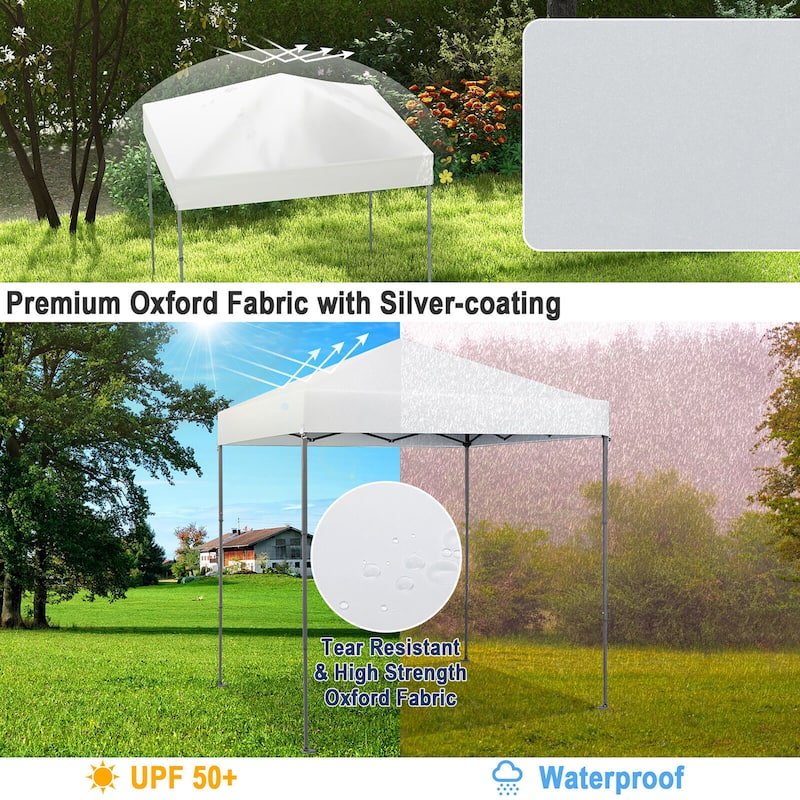 Gymax Patio 6.6 x 6.6ft Outdoor Pop-up Canopy Tent Portable Sun