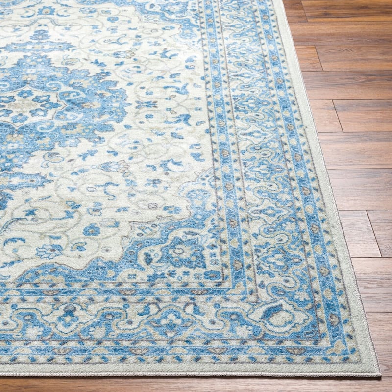 Livabliss Hera Medallion Washable Area Rug