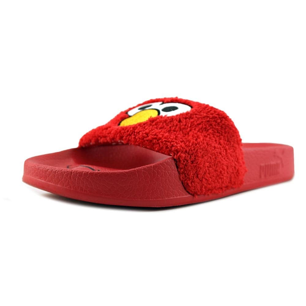 puma slides with fur red
