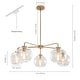 preview thumbnail 29 of 29, 5-Light Modern Linear Sputnik Branch Kitchen Island Light Clear Glass Globe Bubble Chandelier for Dining Room