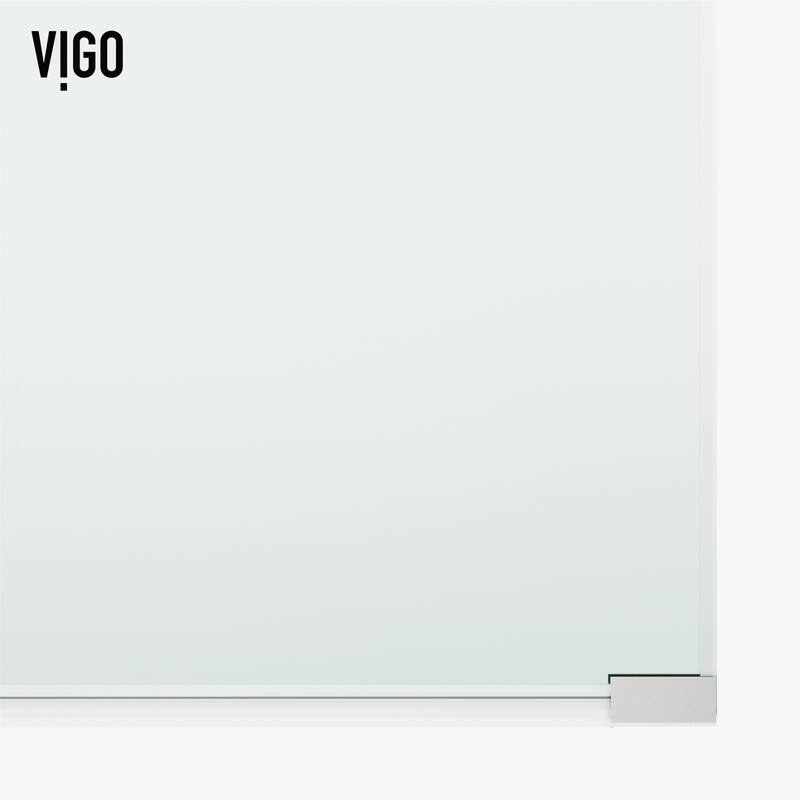 VIGO Arden 34" W x 78" H Frameless Fixed Shower Screen