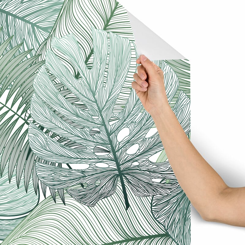 Bondai Green Leaves Removable Wallpaper - 10'ft H x 24''inch W
