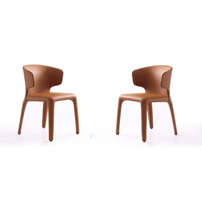 Conrad Cream Faux Leather Dining Chair (Set of 2)