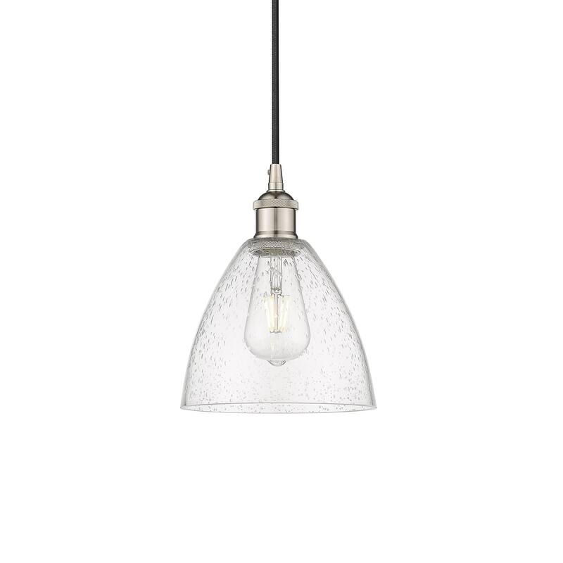 Innovations Lighting 616-1P-10-8 Edison Pendant Edison 8" Wide Mini - Polished Nickel / Seedy