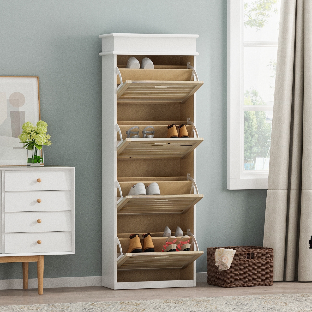 https://ak1.ostkcdn.com/images/products/is/images/direct/550aa9a3ee892ac6e5236603ac530bbf40e7ed13/Kerrogee-4-Drawes-Shoe-Cabinet---8-Tiers-Shoe-Rack---Up-to-16-Pairs.jpg