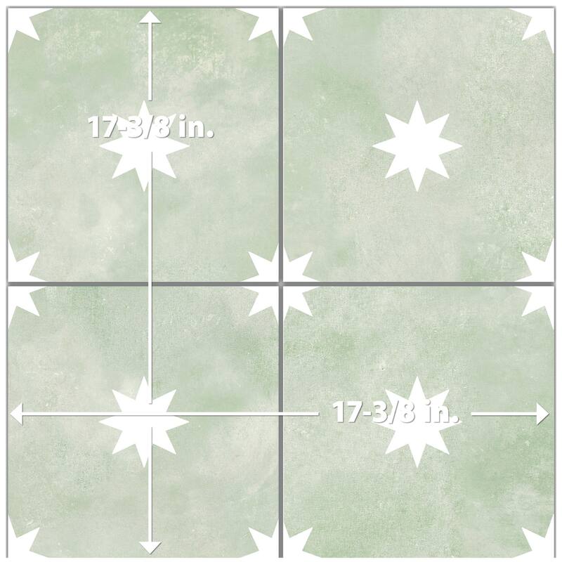 Merola Tile Starlight Sage 17-3/8" x 17-3/8" Porcelain Floor and Wall Tile