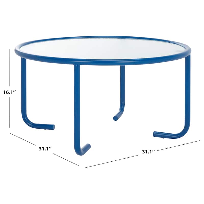 SAFAVIEH COUTURE Zuzana Glass Top Coffee Table - 31"W x 31"D x 31"H