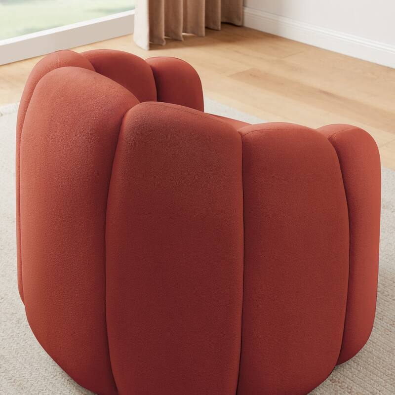 Art Leon Petal Accent Barrel Chair with Pillows