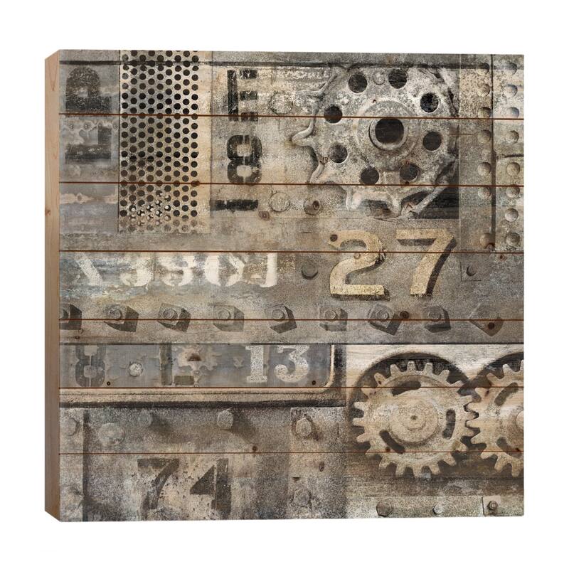 Industrial II Print On Wood by Dylan Matthews - Multi-Color - 26x26x1.5