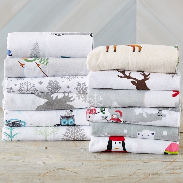 Home Fashion Designs Super Soft Printed Turkish Cotton Flannel Bed Sheet Set. Opens flyout.