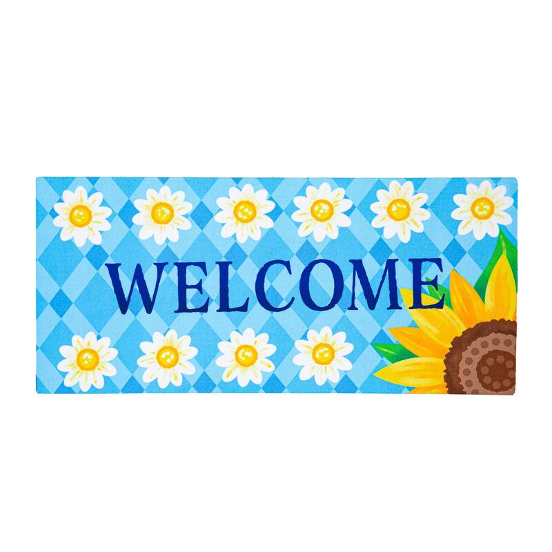 22 in. x 10 in. Bless Our Home Sunflowers Sassafras Switch Mat