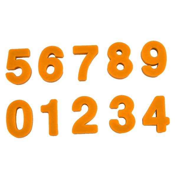 Household Fridge Blackboard Plastic Number Design Magnet Orange Set