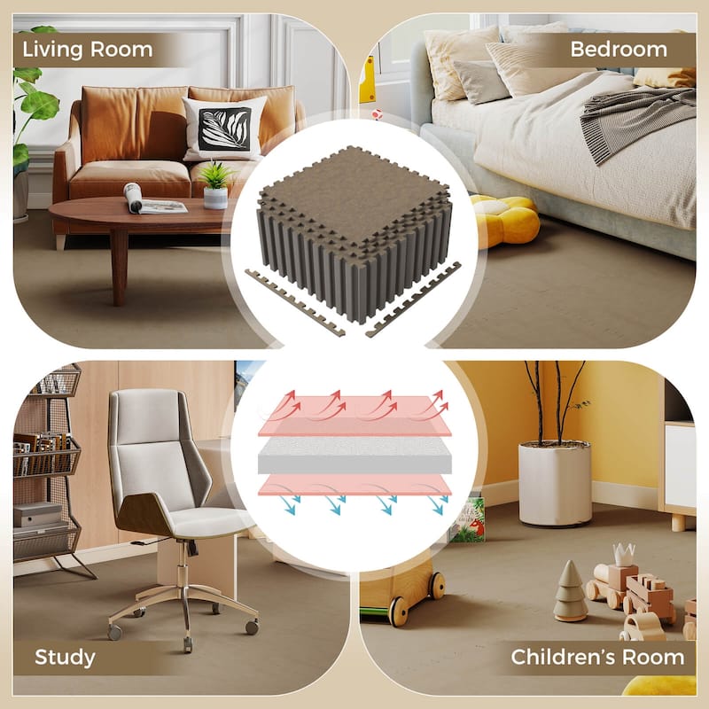Costway 25/50 Pack-100/200 Sq.Ft. Foam Floor Tiles Interlocking Carpet - See Details