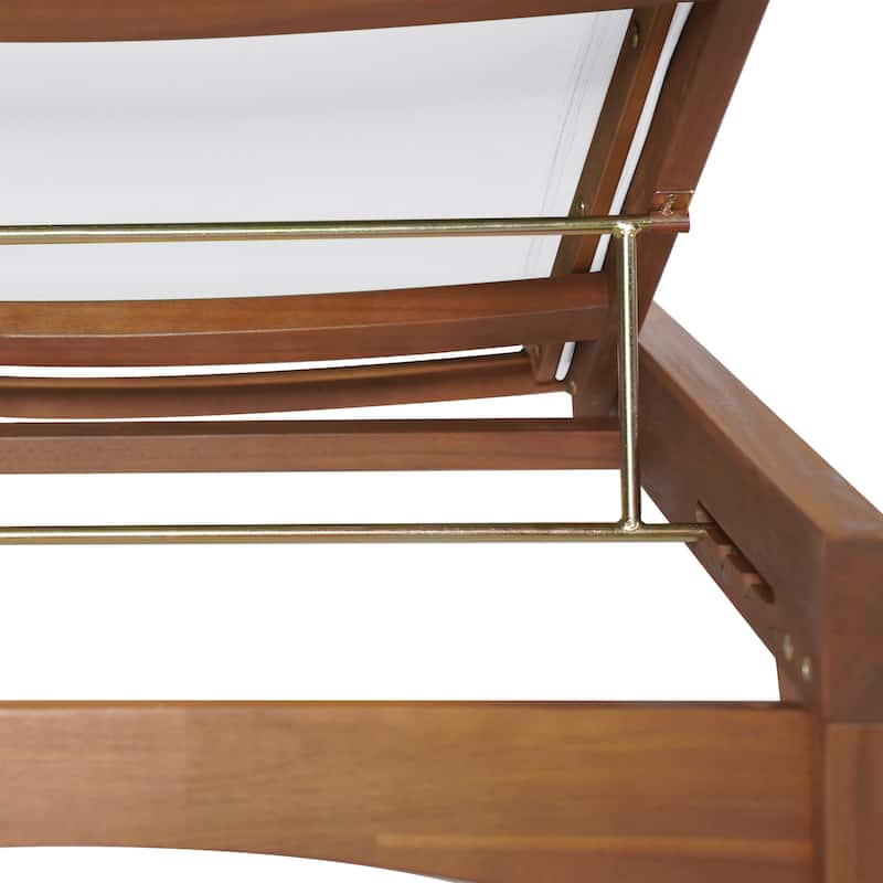 Christopher Knight Home - Orion Acacia Wood Outdoor Chaise Lounger