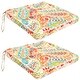 preview thumbnail 2 of 19, Sunnydaze 2 Square Indoor/Outdoor Seat Cushions with Ties - 17 x 17