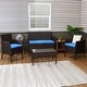preview thumbnail 10 of 14, Sunnydaze Dunmore 4-Piece Patio Set with Cushions