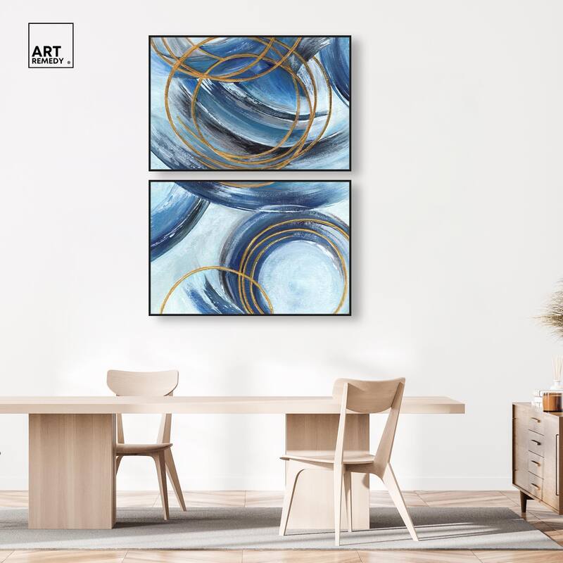 Golden Riviera Canvas Set of 2 by Art Remedy