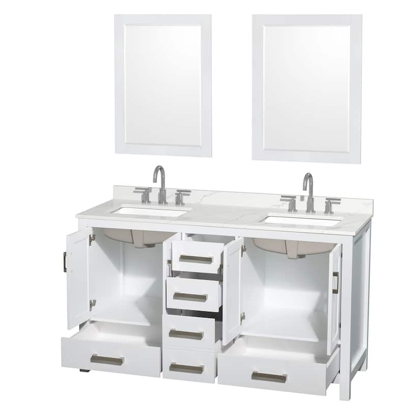 Wyndham Collection WCS141460D-QTZ-US3M24 Sheffield 60" Free Standing
