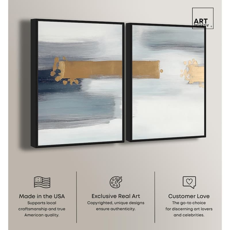 Azure Horizon III Canvas Set of 2 by Art Remedy