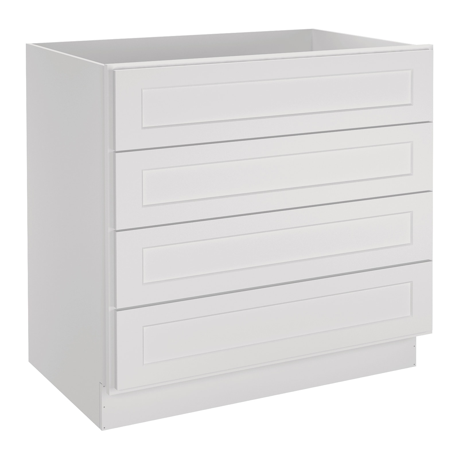 Kitchen Drawer Base Cabinet | Unfinished Poplar | Shaker Style | 24 in | 3  Drawer