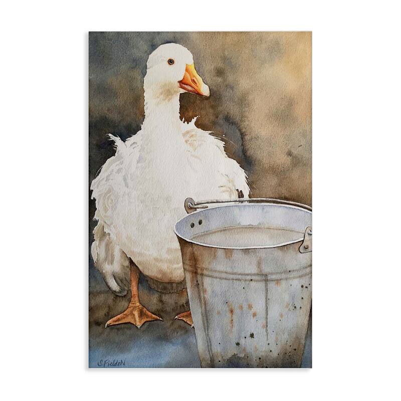 Stupell Duck & Country Pail Canvas Wall Art Design By Stephanie Fielden - 30 x 45