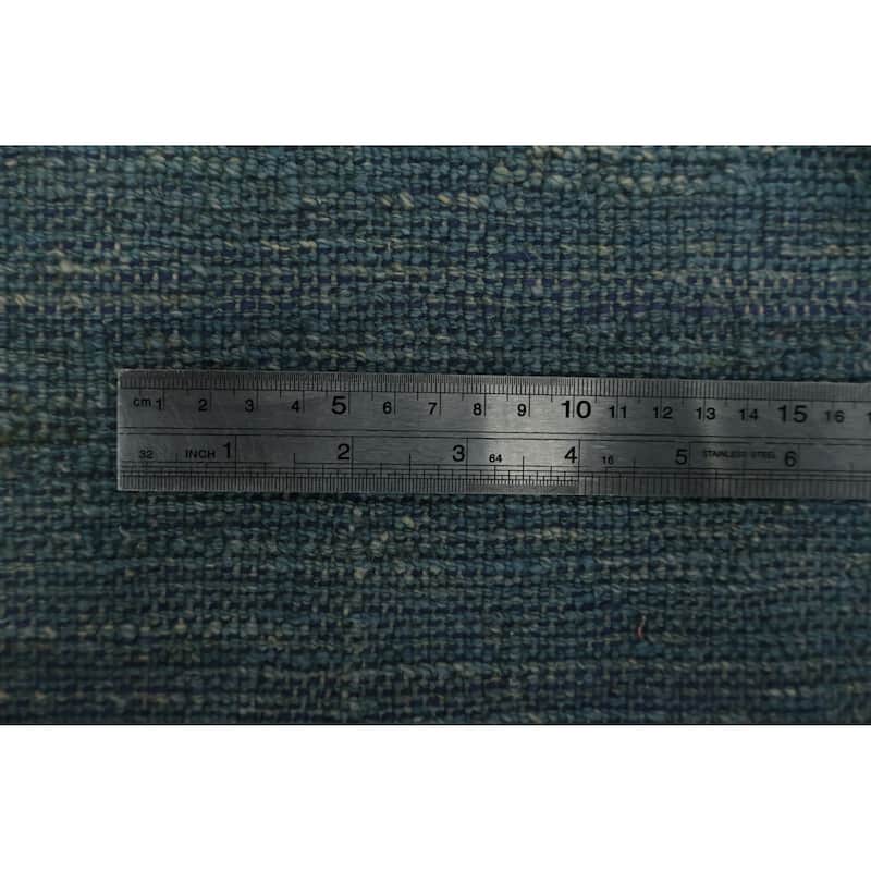 Hand Knotted Oriental 100% Wool Carpet Tribal Contemporary Navy Blue & Blues Gabbeh Area Rug - 6' 4'' X 4' 7''