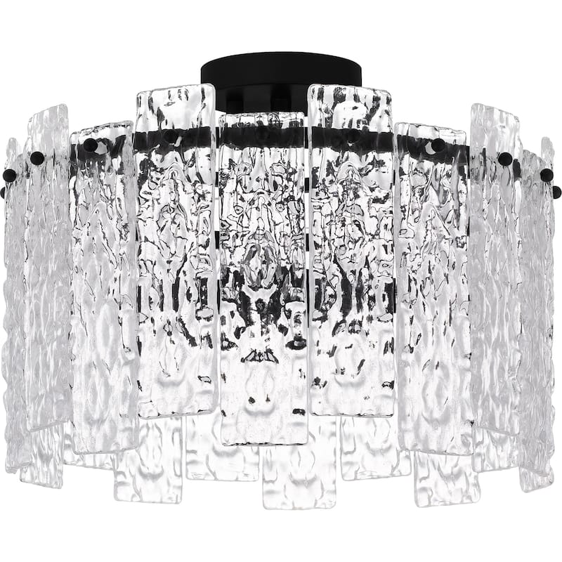 Caspian 4-Light Matte Black Semi-Flush Mount