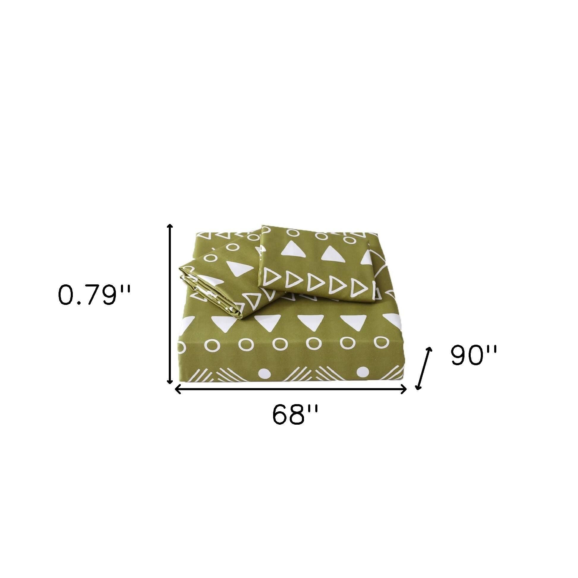 HomeRoots Sage Twin Microfiber 1400 Thread Count Machine Washable Duvet Cover Set Bed Bath