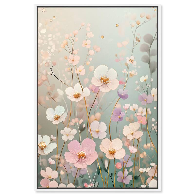 Tiny Blooms I Canvas by Art Remedy - White - 30" x 45"