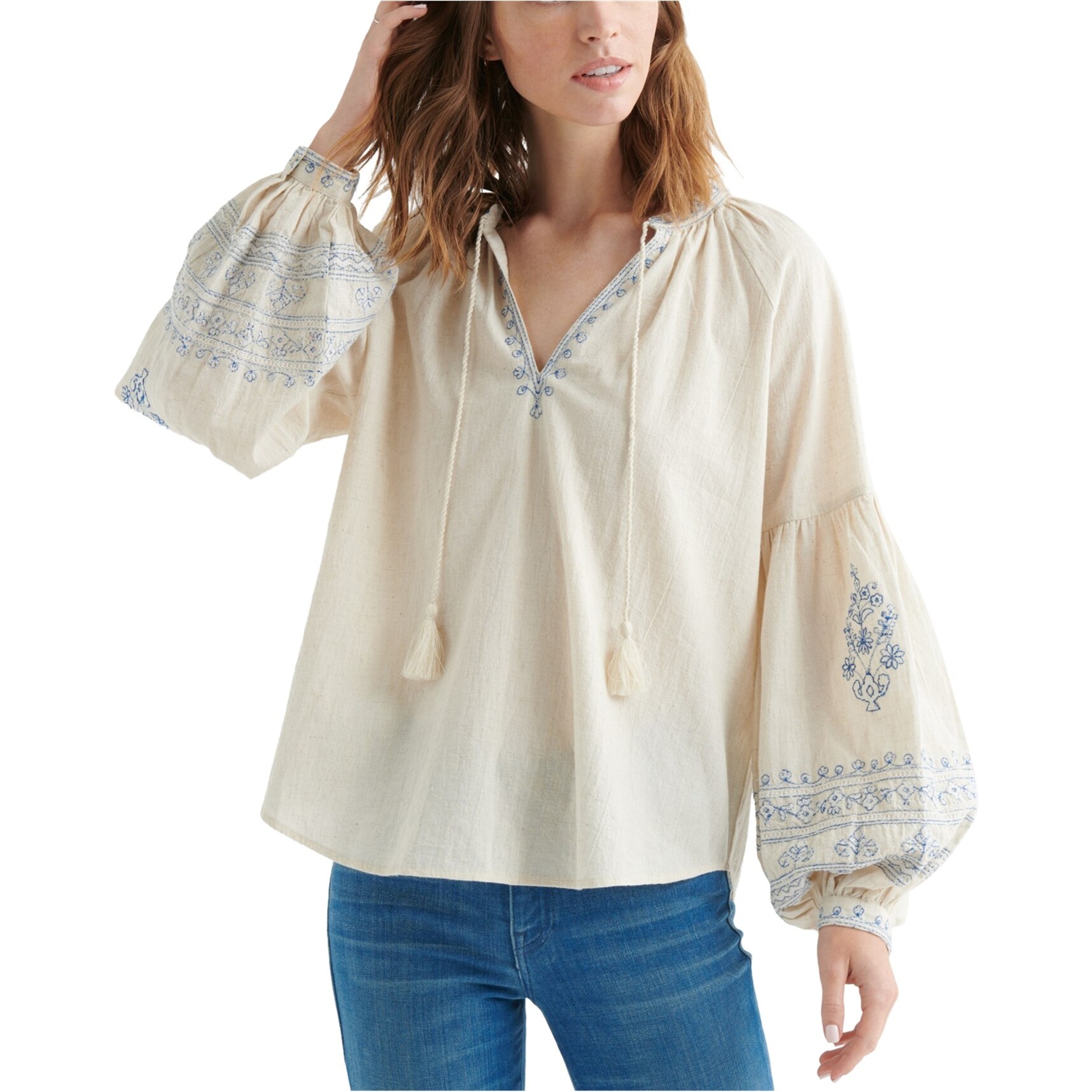 lucky brand white blouse