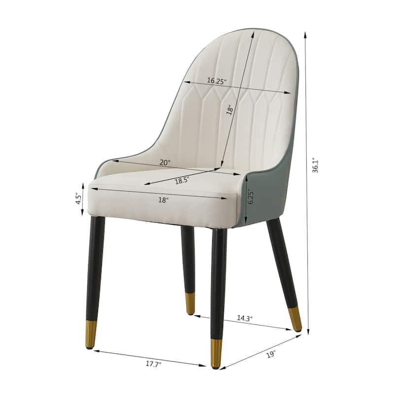 Modern Faux Leather Dining Chair Set of 2