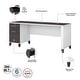 preview thumbnail 10 of 67, Bush Somerset 72W 3 Position Sit to Stand L Shaped Desk in Ash Gray