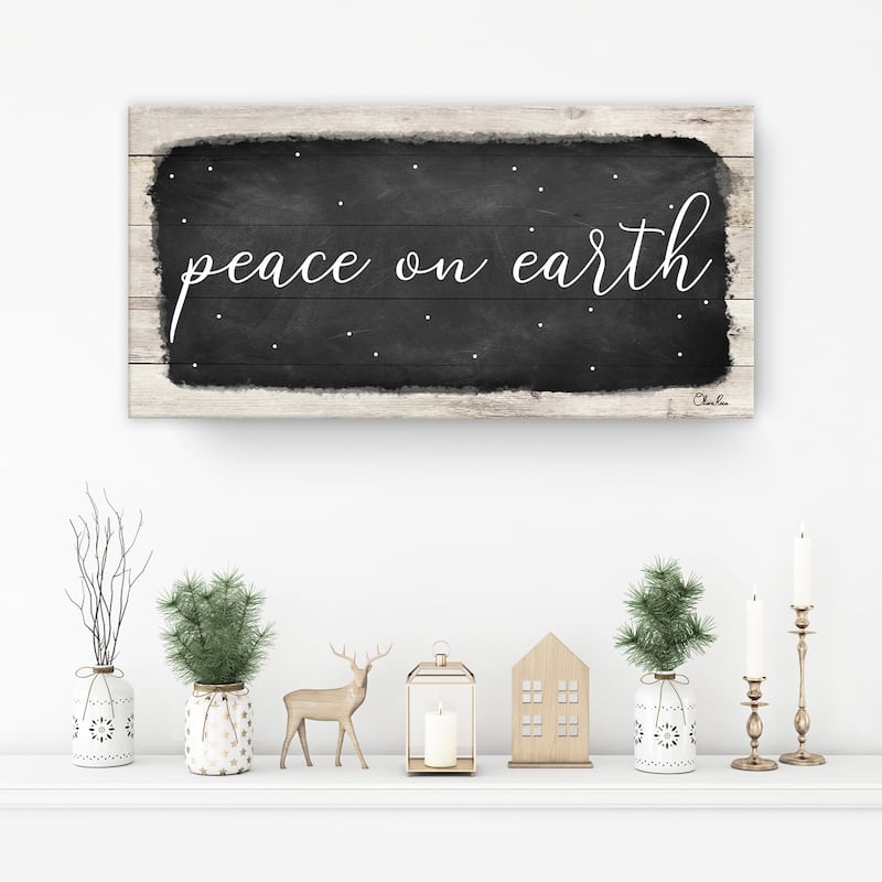 Ready2HangArt 'Peace on Earth I' Holiday Canvas Wall Art by Olivia Rose