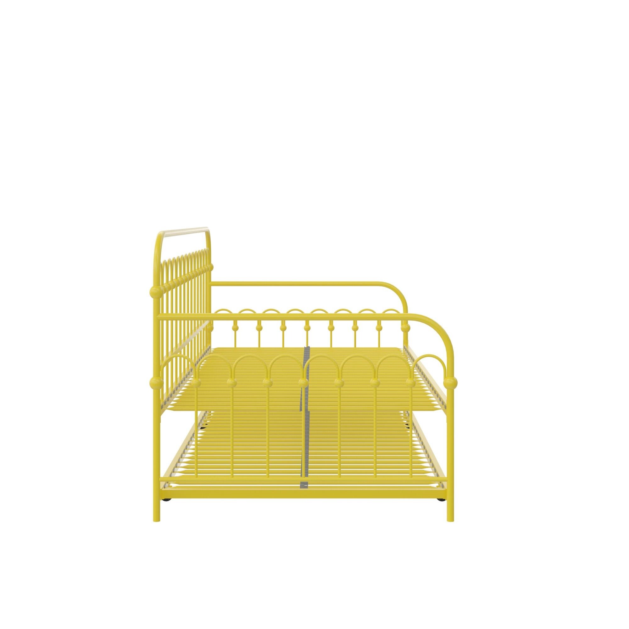 Novogratz Bright Pop Metal Daybed And Roll Out Trundle Overstock 18112941 White