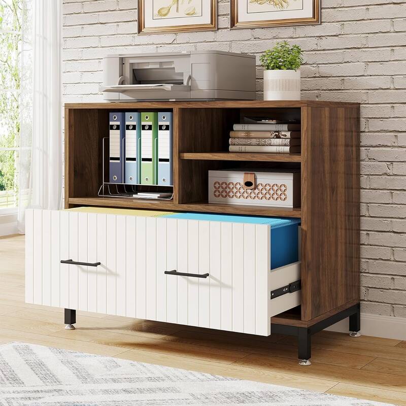 File Cabinet with Drawer, Adjustable Rod for Letter/Letter/A4 Size
