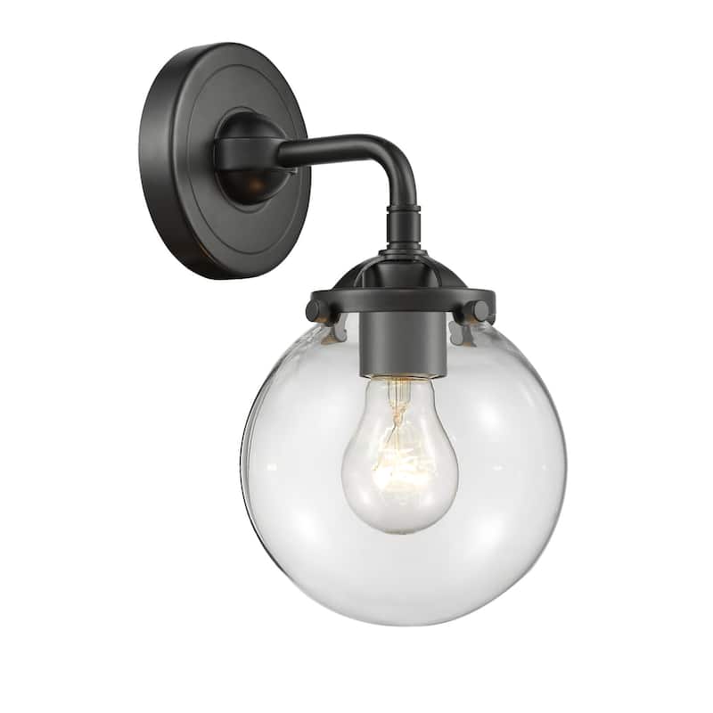 Innovations Lighting Beacon Single Light 11" Tall Bathroom Sconce with - Oil Rubbed Bronze / Clear